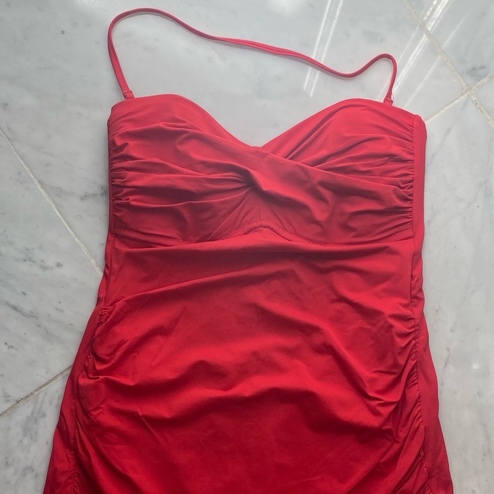 Red One Piece Swimsuit with or without straps